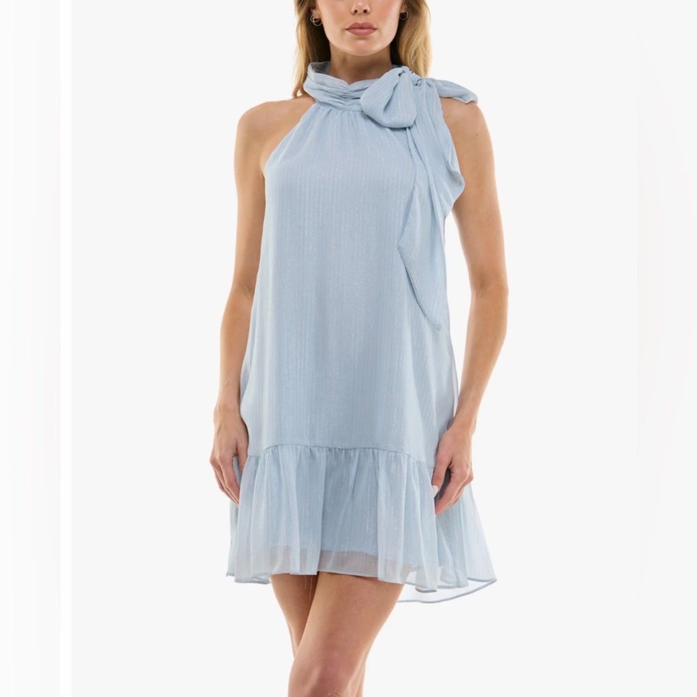 Nordstrom Socialite Neck Tie Halter Minidress NWT. Large - Picture 3 of 11